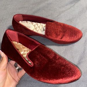 Birdies the starling loafer burgundy red quilted design women’s size 7